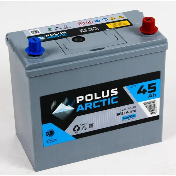 Аккумулятор POLUS Arctic 45Ah прямой EN380 45B24L