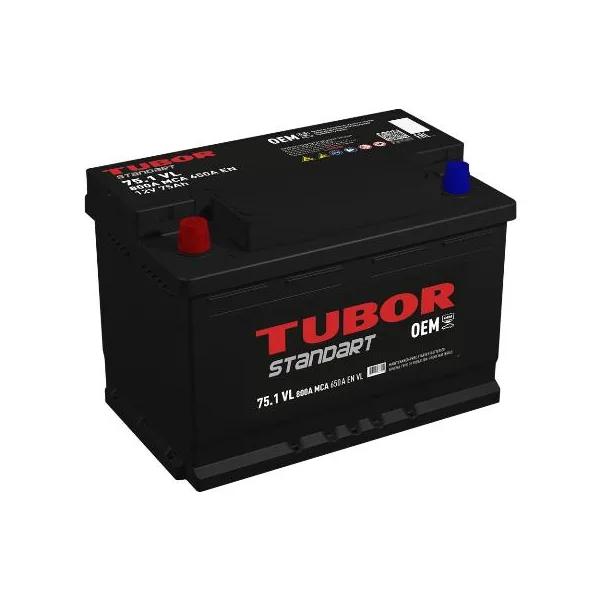 Аккумулятор TUBOR Standart 75Ah euro EN650