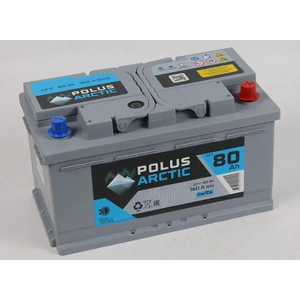 Аккумулятор POLUS ARCTIC 80Ah euro низкий EN760