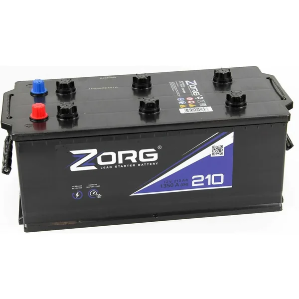 Аккумулятор ZORG 210 росс. конус EN1350