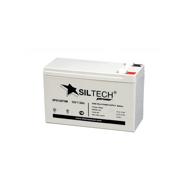 Аккумулятор SILTECH SPS12075M 12V7,5Ah AGM