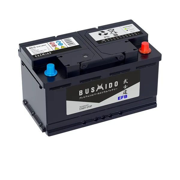Аккумулятор BUSHIDO EFB 80Ah euro низкий CCA790