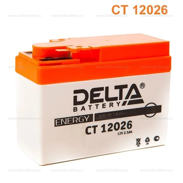 Аккумулятор DELTA CT 12026 YTR4A-BS EN45