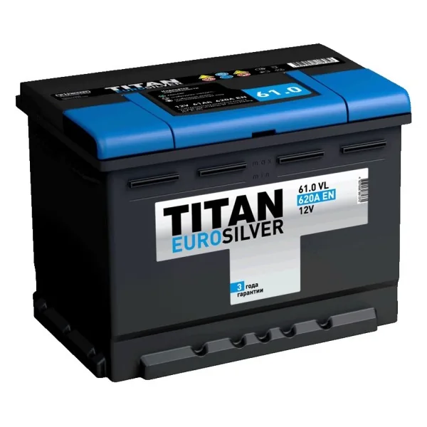 Аккумулятор TITAN Euro Silver 61Ah прямой EN600