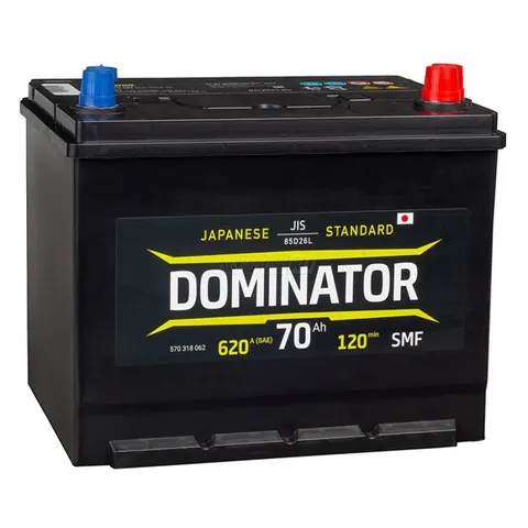 Аккумулятор DOMINATOR Asia 70 Ач 620 А (EN), обратная полярность, D26