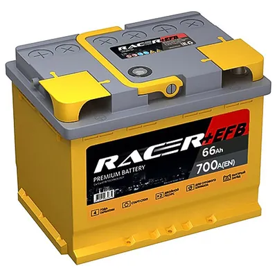 Аккумулятор RACER 66 Ач 710 А (EN), прямая полярность, LN2