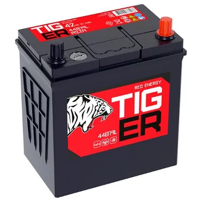 Аккумулятор TIGER Red Energy 44B19L 42 Ач 360 А (EN), обратная полярность