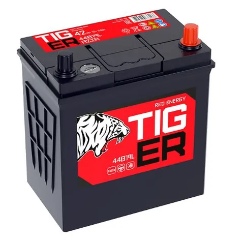 Аккумулятор TIGER Red Energy 44B19L 42 Ач 360 А (EN), обратная полярность