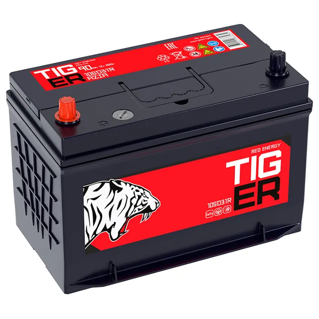 Аккумулятор TIGER Red Energy 90 Ач 710 А (EN), прямая полярность, LN5