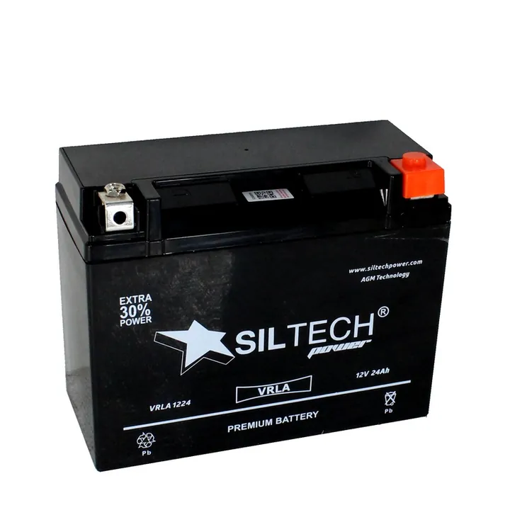 Аккумулятор SILTECH YTX24HL-BS 24 Ач 280 А (EN), обратная полярность